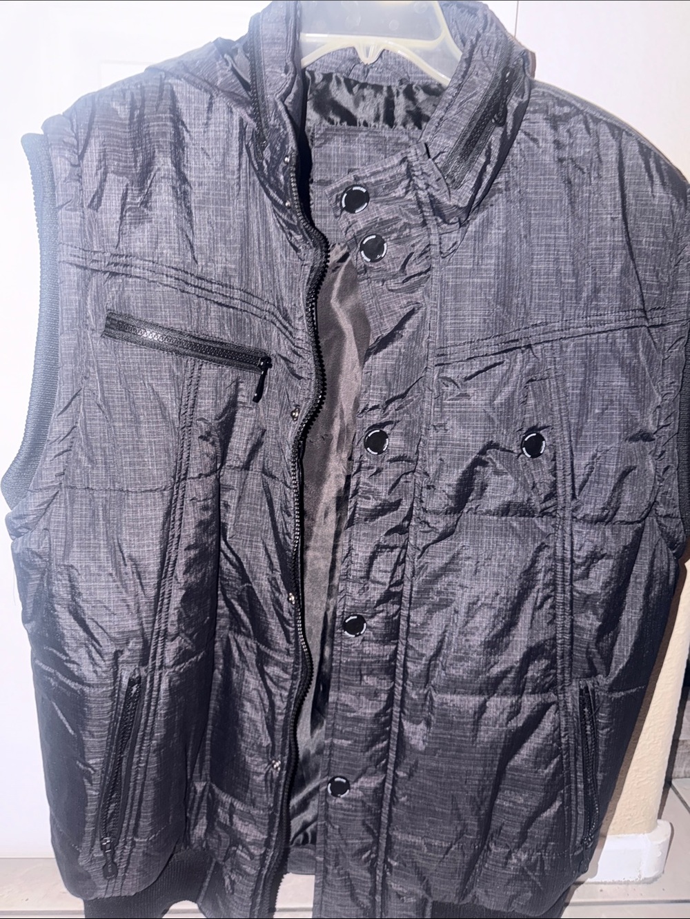 Steve Jeans Men Black Hoodie Vest